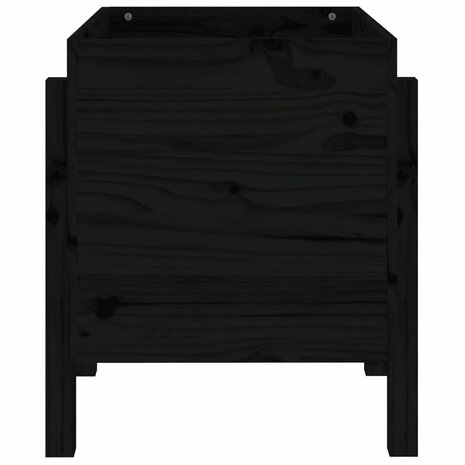 Plantenbak 62x50x57 cm massief grenenhout zwart