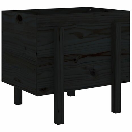 Plantenbak 62x50x57 cm massief grenenhout zwart
