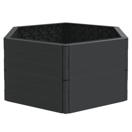 Plantenbak PP antracietkleurig