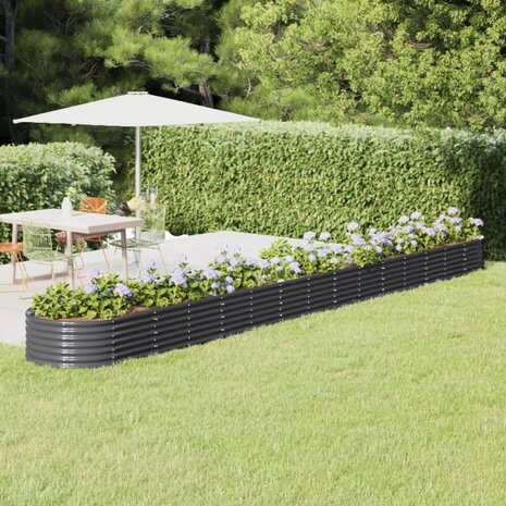 Plantenbak 620x80x36 cm gegalvaniseerd staal antracietkleurig