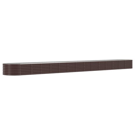 Plantenbak 620x80x36 cm gegalvaniseerd staal bruin