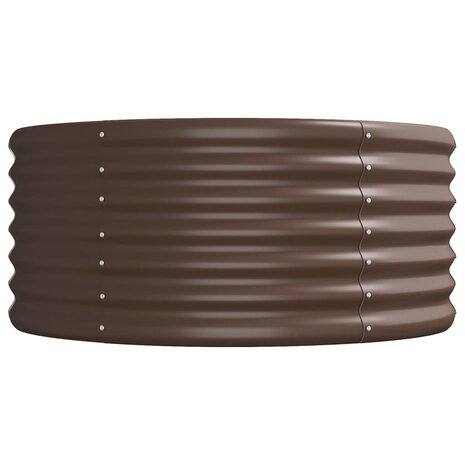 Plantenbak 620x80x36 cm gegalvaniseerd staal bruin