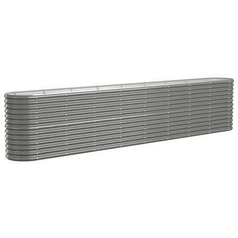 Plantenbak 332x40x68 cm gegalvaniseerd staal grijs