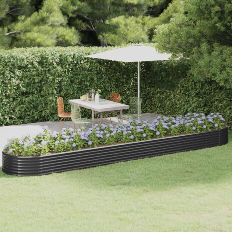 Plantenbak 507x100x36 cm gegalvaniseerd staal antracietkleurig