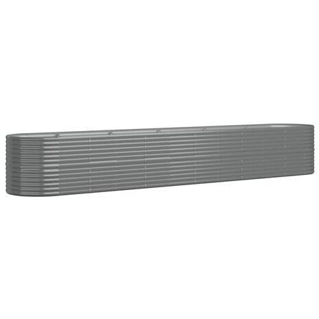 Plantenbak 440x80x68 cm gegalvaniseerd staal grijs