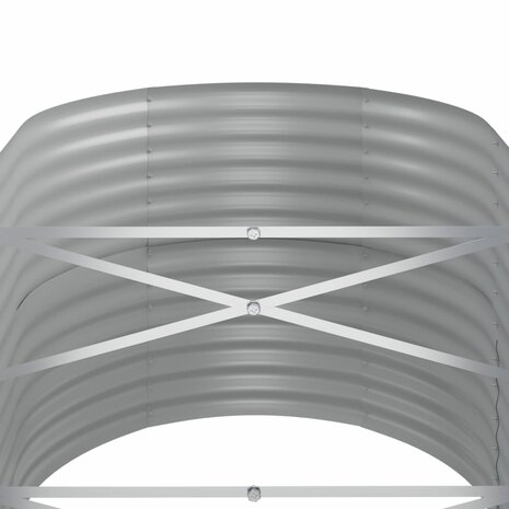 Plantenbak 440x80x68 cm gegalvaniseerd staal grijs