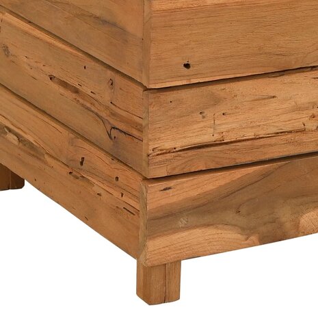 Plantenbak verhoogd 50x40x72 cm gerecycled teakhout en staal