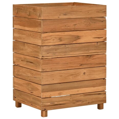 Plantenbak verhoogd 50x40x72 cm gerecycled teakhout en staal