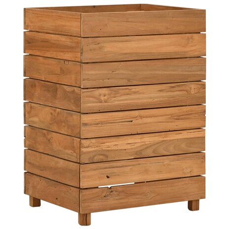 Plantenbak verhoogd 50x40x72 cm gerecycled teakhout en staal