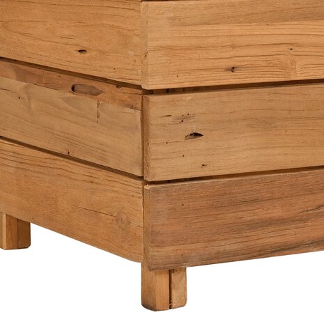 Plantenbak verhoogd 50x40x55 cm gerecycled teakhout en staal