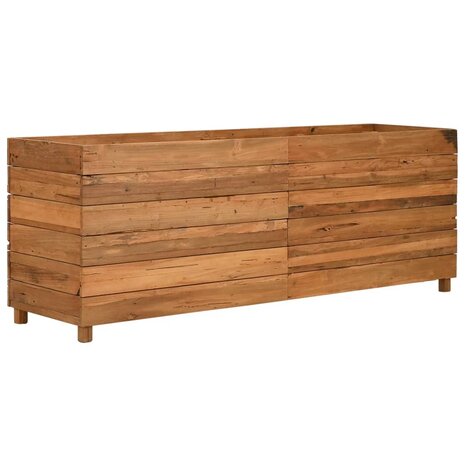 Plantenbak verhoogd 150x40x55 cm gerecycled teakhout en staal