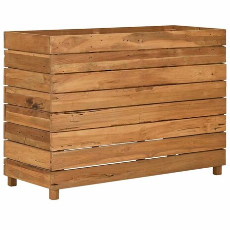 Plantenbak verhoogd 100x40x72 cm gerecycled teakhout en staal