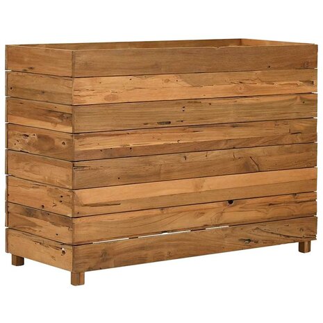 Plantenbak verhoogd 100x40x72 cm gerecycled teakhout en staal