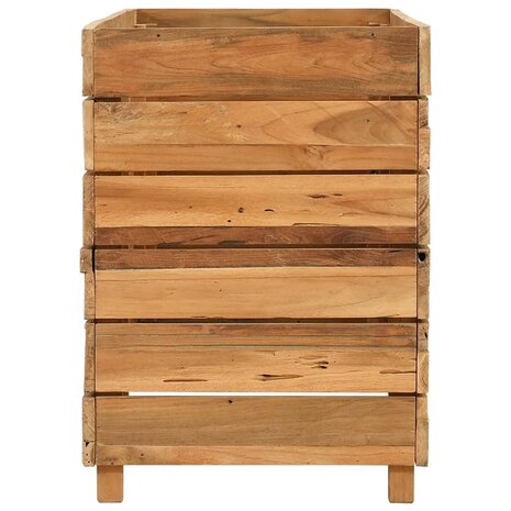 Plantenbak verhoogd 100x40x38 cm gerecycled teakhout en staal