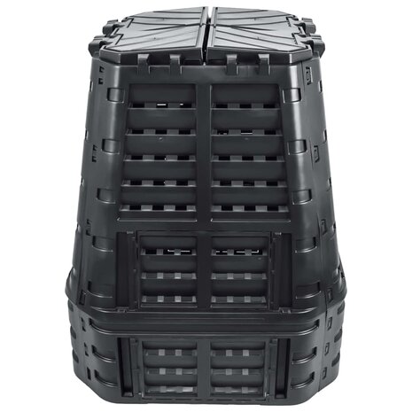 Compostbak 740 L 93,3x93,3x113 cm zwart