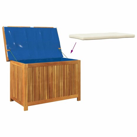 Kussenbox voor buiten 90x50x60,5 cm massief acaciahout