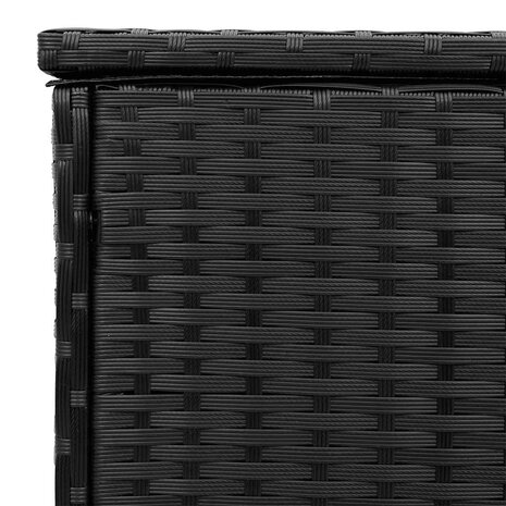 Opbergbox voor buiten 100x55x55,5 cm poly rattan zwart