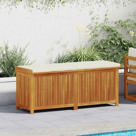 Kussenbox voor buiten 150x50x60,5 cm massief acaciahout