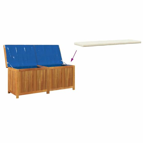 Kussenbox voor buiten 150x50x60,5 cm massief acaciahout