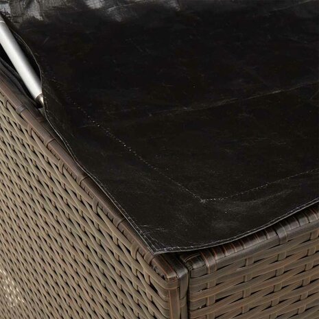 Opbergbox voor buiten 100x55x55,5 cm poly rattan bruin