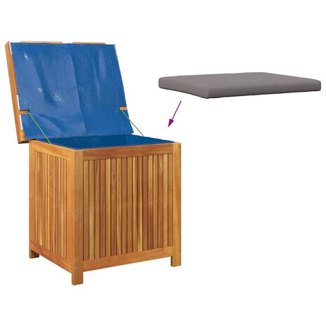 Kussenbox voor buiten 60x50x61 cm massief acaciahout
