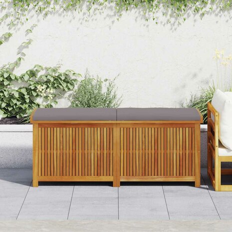 Kussenbox voor buiten 150x50x60,5 cm massief acaciahout