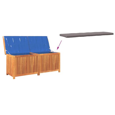 Kussenbox voor buiten 150x50x60,5 cm massief acaciahout
