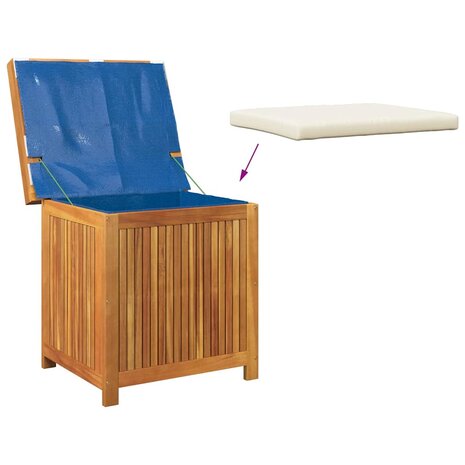 Kussenbox voor buiten 60x50x61 cm massief acaciahout