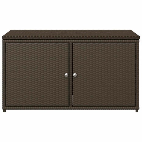 Tuinkast 110x55x60,5 cm poly rattan bruin