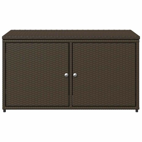 Tuinkast 110x55x60,5 cm poly rattan bruin