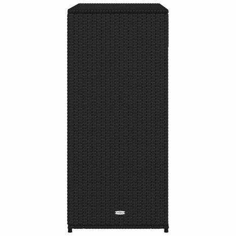 Tuinkast 105x55x113 cm poly rattan zwart