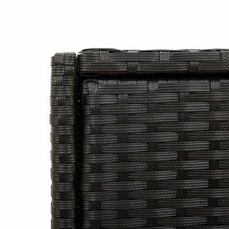 Tuinkast 105x55x113 cm poly rattan zwart