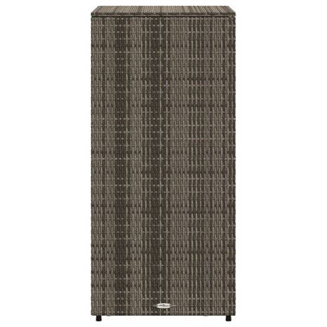 Tuinkast 50x55x115 cm poly rattan grijs