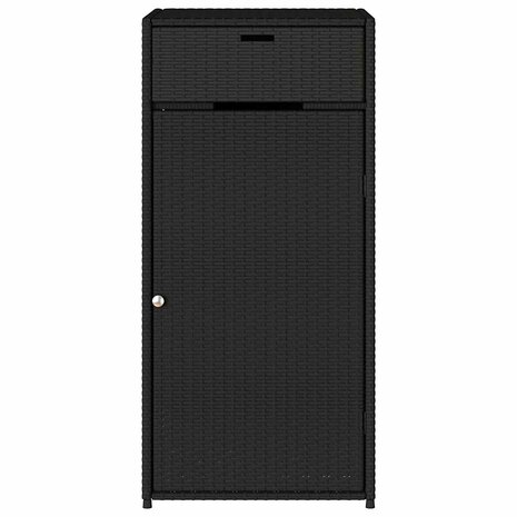 Tuinkast 55x55x111 cm poly rattan zwart