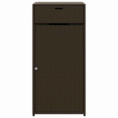 Tuinkast 55x55x111 cm poly rattan bruin