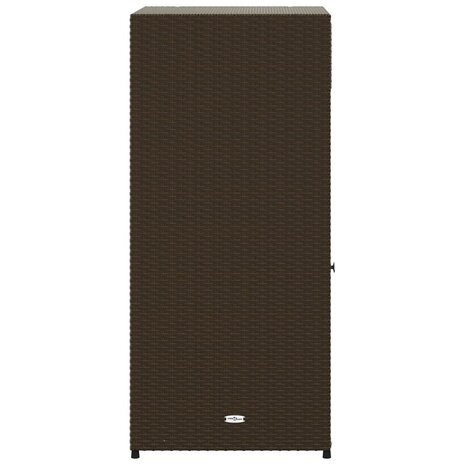 Tuinkast 55x55x111 cm poly rattan bruin