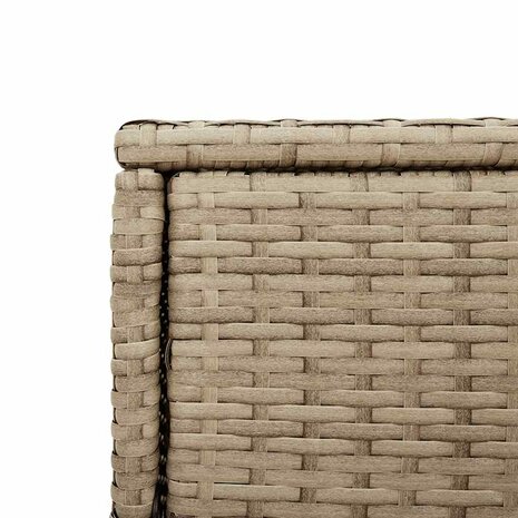 Tuinkast 105x55x113 cm poly rattan beige