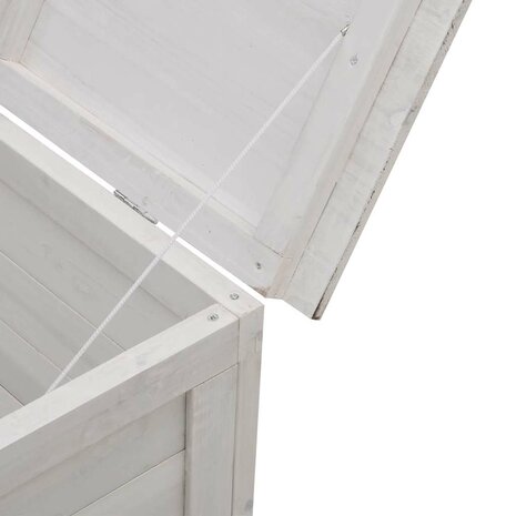 Tuinbox 150x50x56,5 cm massief vurenhout wit