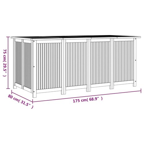 Tuinbox 175x80x75 cm massief acaciahout