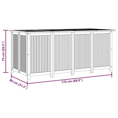 Tuinbox 175x80x75 cm massief acaciahout