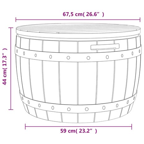 Tuinbox 3-in-1 polypropeen lichtbruin