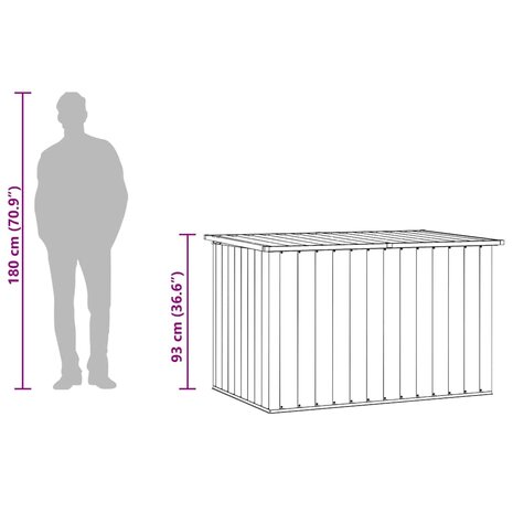 Tuinbox 149x99x93 cm bruin