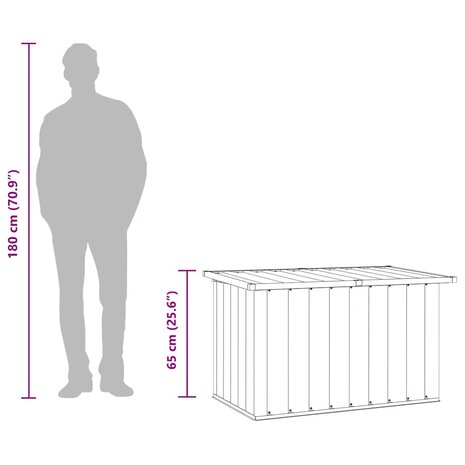 Tuinbox 109x67x65 cm bruin