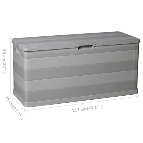 Tuinbox 117x45x56 cm grijs