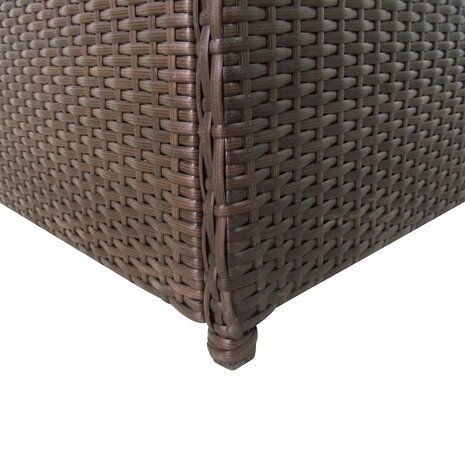 Tuinbox 120x50x60 cm poly rattan bruin