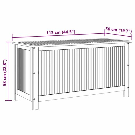 Tuinbox 113x50x58 cm massief acaciahout