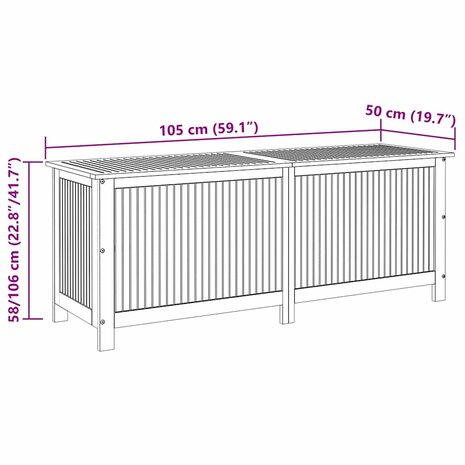 Tuinbox 150x50x58 cm massief acaciahout