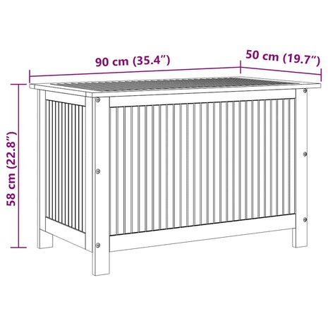 Tuinbox 90x50x58 cm massief acaciahout