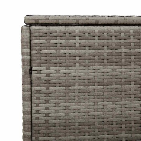 Tuinbox 110x50x58 cm poly rattan grijs