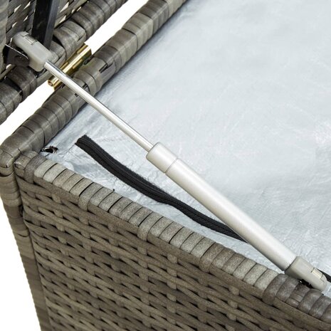 Tuinbox 200x50x60 cm poly rattan grijs